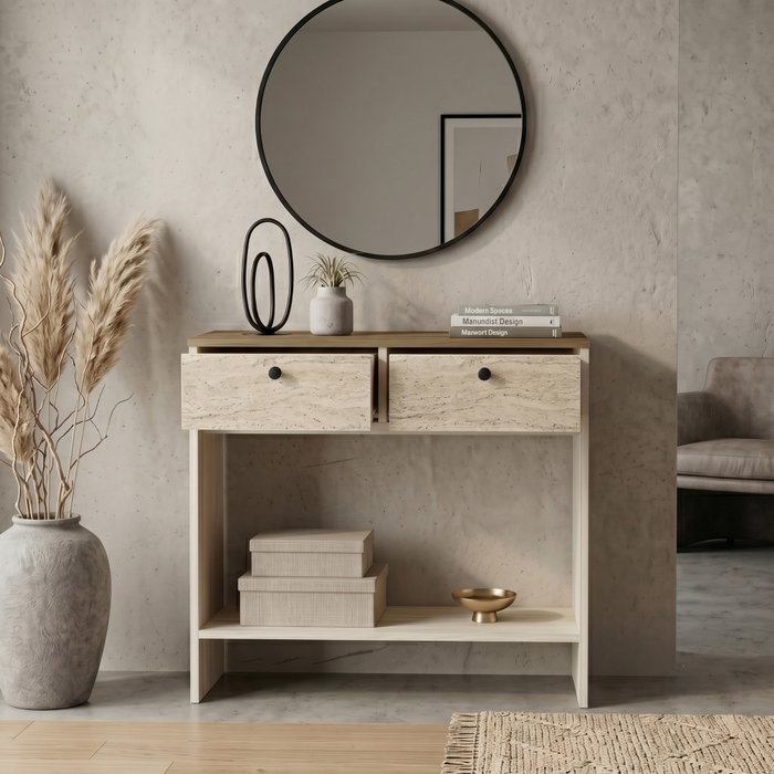 Hanah Home Modera Aparador Travertino y Nogal Veneciano